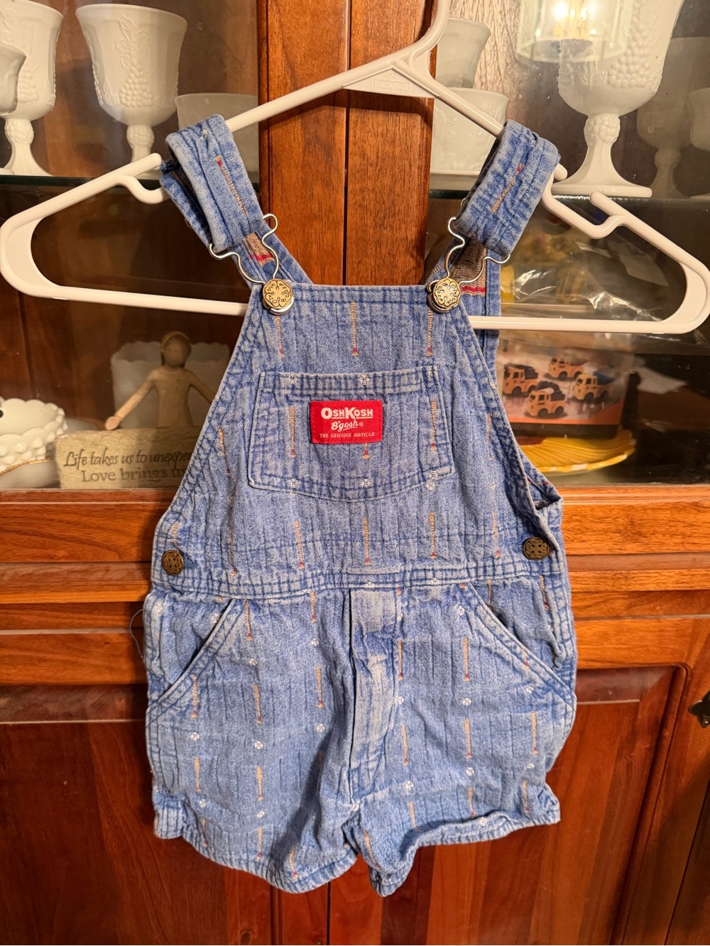Vintage OshKosh B’gosh Vestbak Shortalls Size 5 Made in USA Denim Overalls
